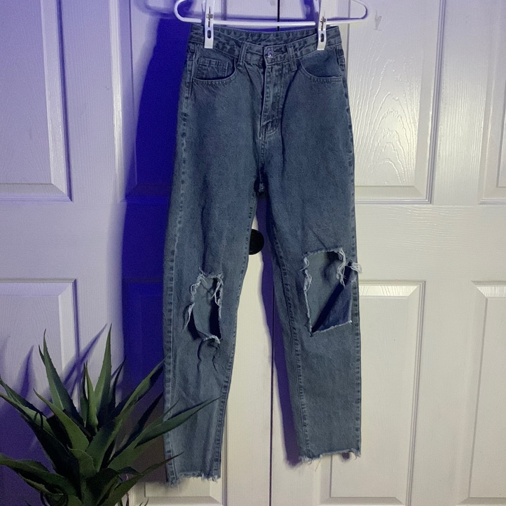 Ripped denim jeans